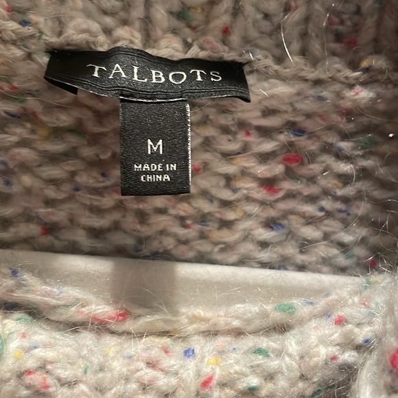 Talbots cowl turtleneck speckled sweater size m only worn once - Picture 3 of 5